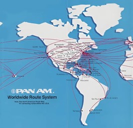 Jahr 1981: So stellte Pan Am damals ihr Streckennetz dar.