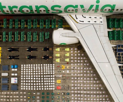 Transavia versucht sich an der Tetris Challenge