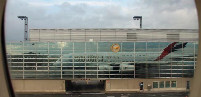 Emirates-A380 in Frankfurt.