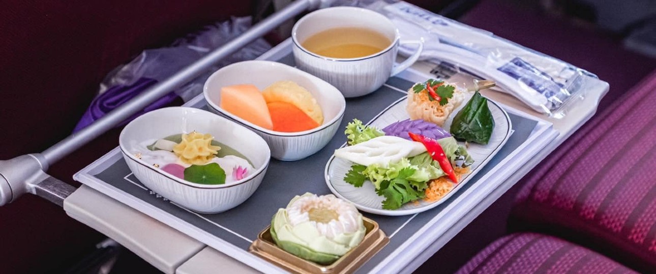 Essen an Bord von Thai Airways: Auf Inlandsrouten gestrichen.