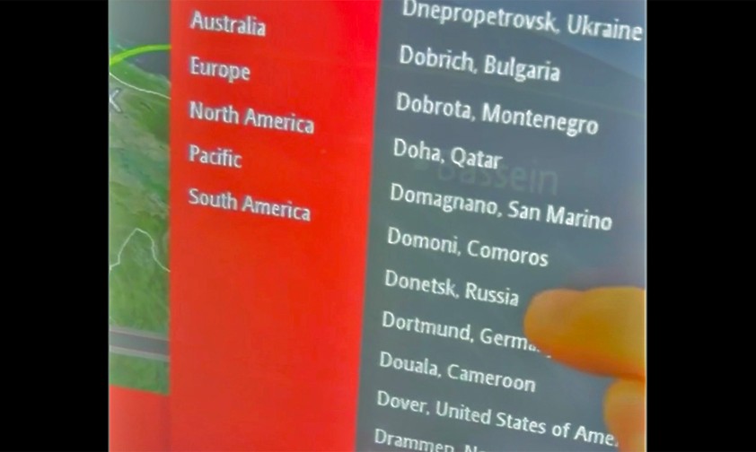 Donetsk, Russland: Bei Emirates ist die Stadt falsch zugeteilt.