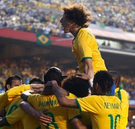 Brasilianische Nationalelf im letzten Testspiel: Nicht alle haben Freude an der WM.