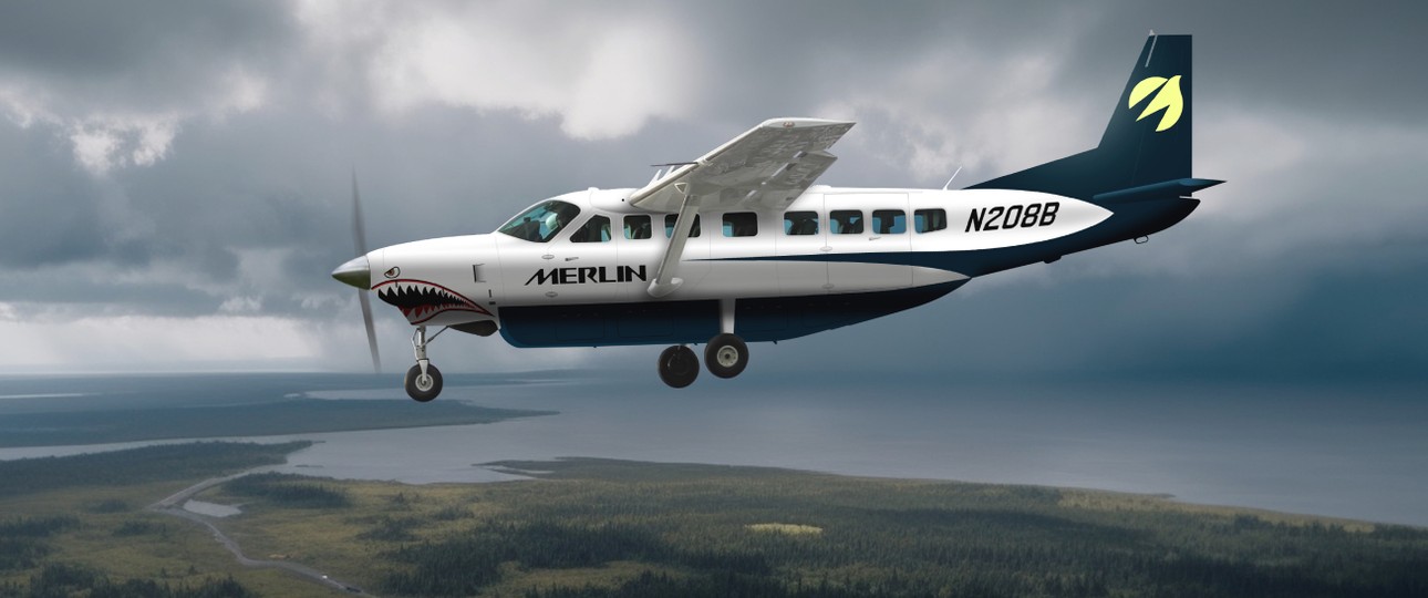 Flieger über Alaska: Bald sitzt Merlin am Steuer.