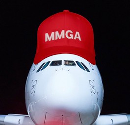 Airbus A380 von Lufthansa: Make Munich Great Again.