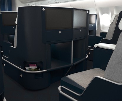 Visualisierung der Business Class in der neuen A330-Kabine von Air France: Hier gibt es...