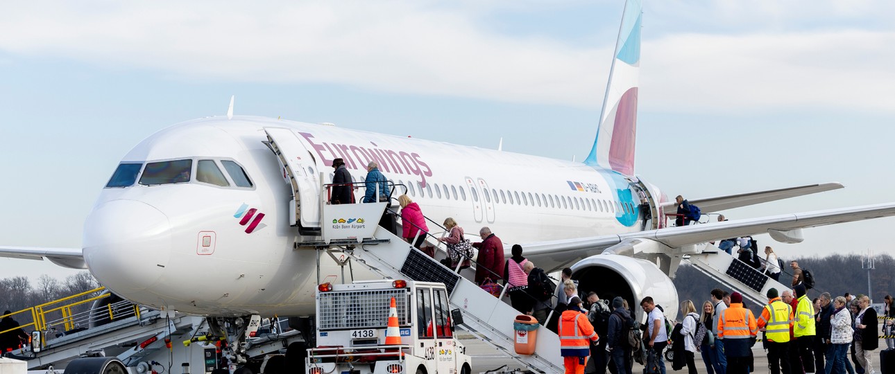 Eurowings-Jet am Flughafen Köln/Bonn: Ab in die Ferien.