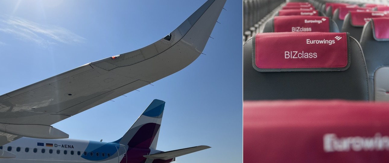 Airbus A320 Neo und die bisherige Business Class: Eurowings will Richtung Dubai mehr bieten. 