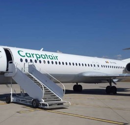 Fokker 100 von Carpatair: Die Maschine mit der Registrierung YR-FKB ist die letzte Fokker 100 im europäischen Linienbetrieb.