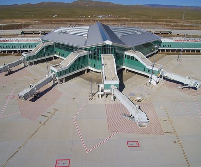 Neuer Flughafen von Ulaanbaatar: 3 Millionen  Reisende pro Jahr kann er abfertigen.