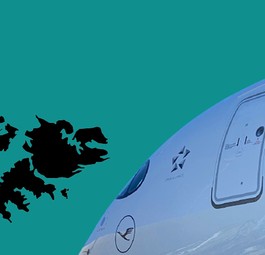 Karte der Falklandinseln, A350 mit Taufnamen Braunschweig: Wohin, wenn die Landung in Falkland nicht möglich ist?