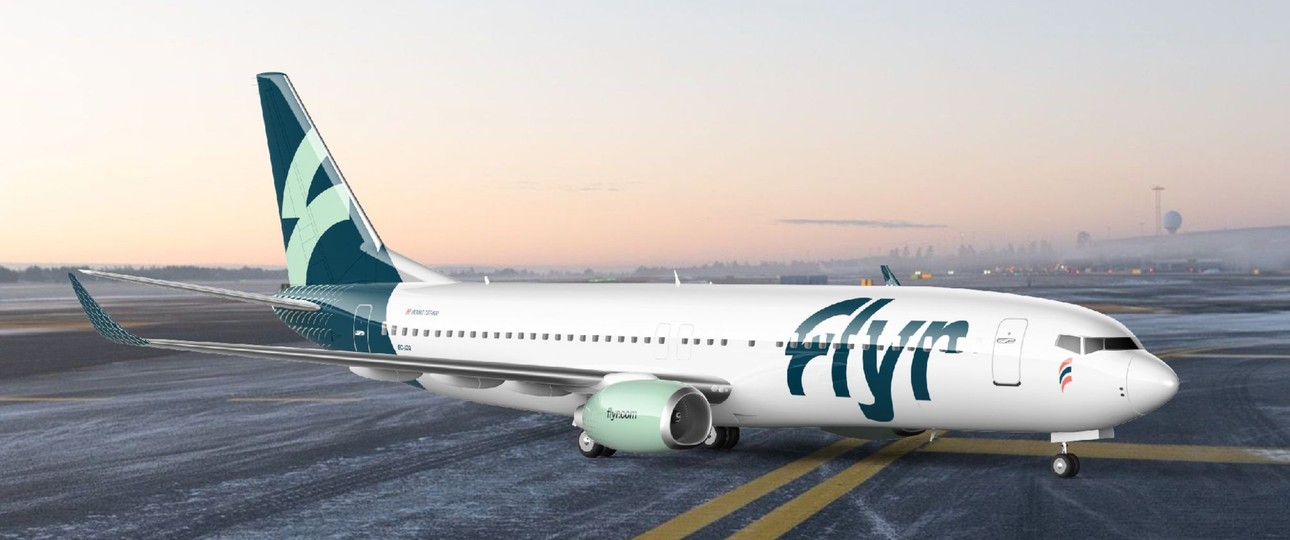 Flyr Boeing 737-800: Die norgwegische Airline präsentiert erstmals ihre neue Lackierung.