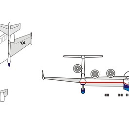Skizze der Beriev Be-2500. Am Amphibienflugzeug wird seit Jahrzehnten gearbeitet.