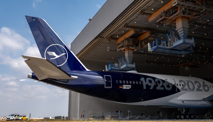 Noch trägt der Flieger eine Airbus-Registrierung.