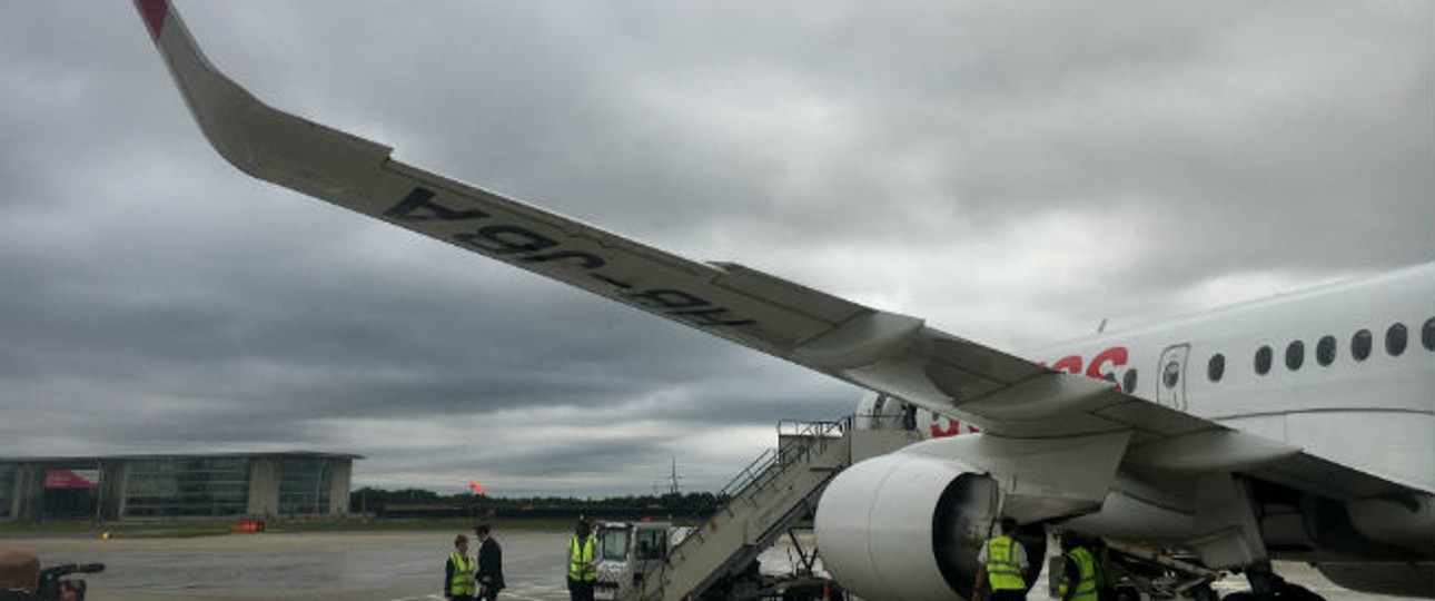 C-Series in London City: Der modernste Flieger am Stadtairport.