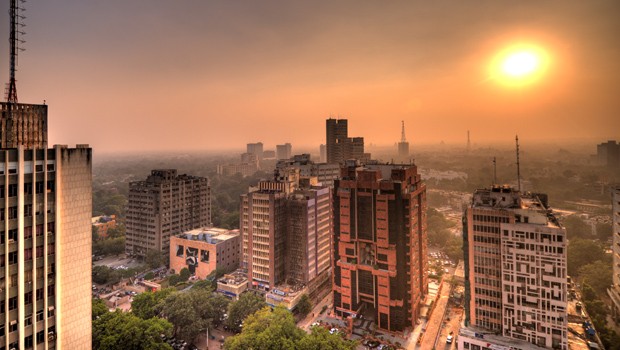 Rang 10: Delhi - Mumbai. Blick auf Delhi.