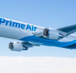Zum Frachter umgebaute Boeing 767-300 von Amazon Air, die sich früher Prime Air: Womöglich bald 60 Stück für Amazon unterwegs
