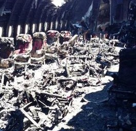 Ausgebrannte Asiana-Kabine: Jede Sekunde zählte bei der Evakuierung.