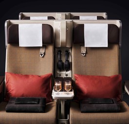So sieht der neue Premium-Eco-Sitz von Swiss aus. Hergestellt wird er vom deutschen Hersteller Zim, der Stoff für die von Bauermeister Aircraft Interior in Hamburg hergestellten Bezüge stammt vom Schweizer Unternehmen Lantal.