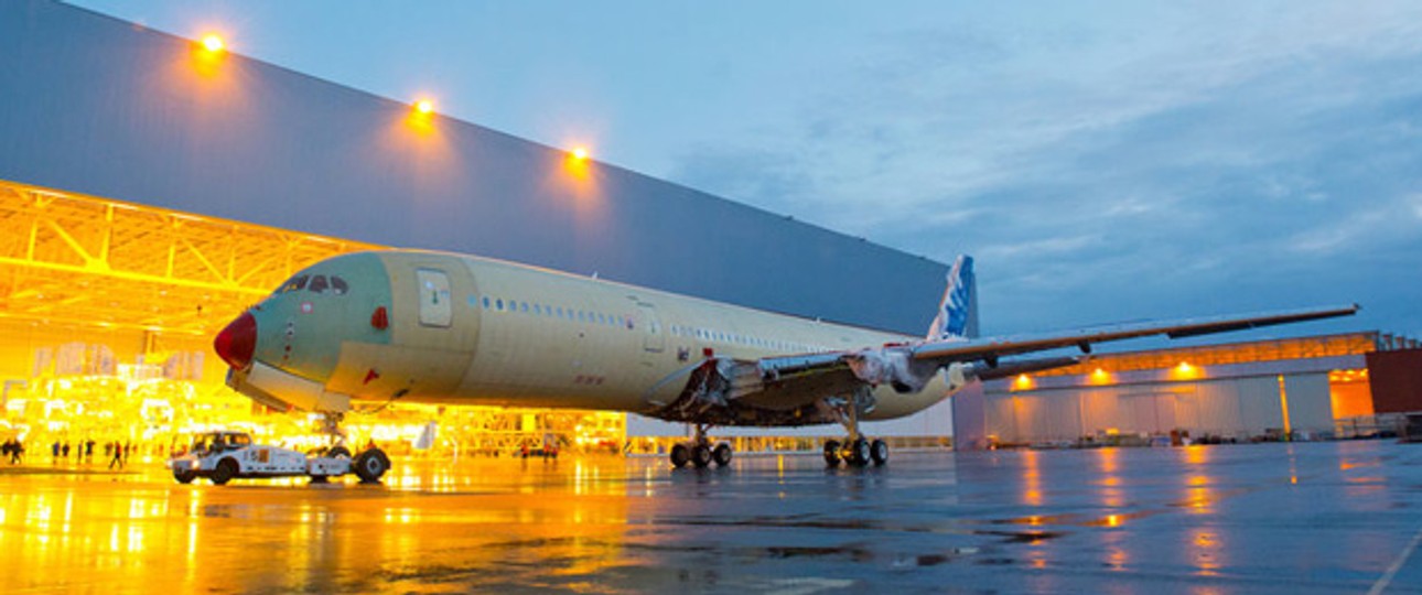A350 von Airbus: Noch unfertig.