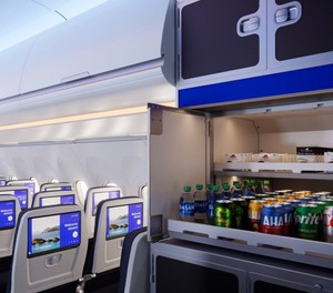 Kabine des Airbus A321 XLR von United: Bald nach Toulouse unterwegs. 
