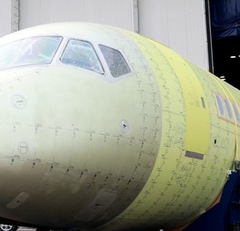 Einer der ersten beiden Superjet-New-Rümpfe: Soll Ermüdungstest durchlaufen.