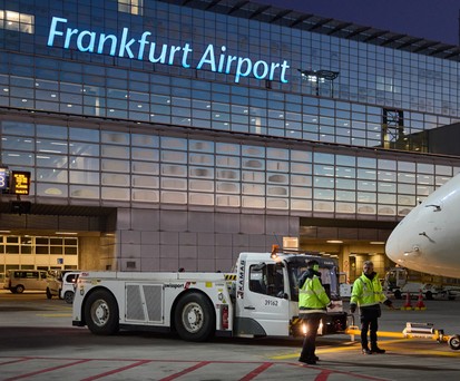 Swissport-Abfertigung am Flughafen Frankfurt: Aktuell nur Schmalrumpfjets.