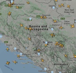 Flugbewegungen über Bosnien und Herzegowina: Die volle Kontrolle.