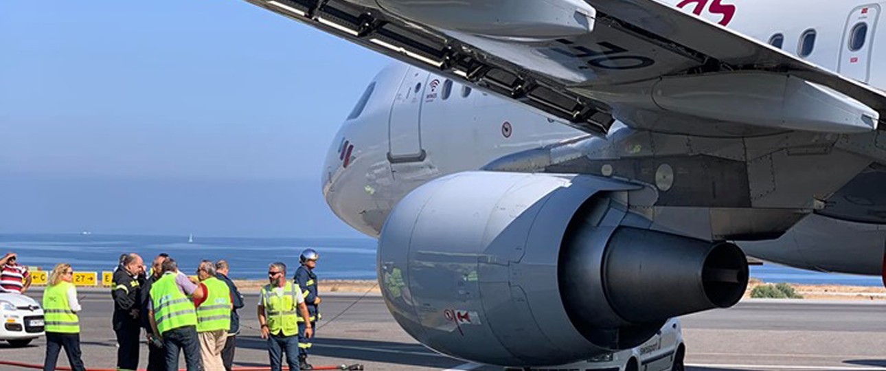 Das Auto wurde bei der Kollision am Flughafen Heraklion...