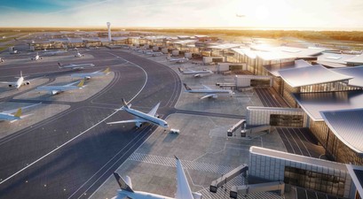 So soll das Terminal 5 dereinst aussehen: Platz für 50 Millionen zusätzliche Passagierinnen und Passagiere.