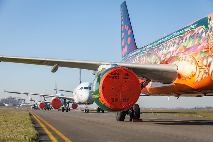 Brussels Airlines hat den Großteil der Flotte bis mindestens zum 14. Mai stillgelegt.