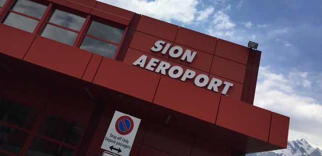 Flughafen Sion. Swiss bleibt.