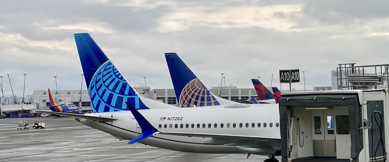 Flugzeuge von United, Delta und Southwest: Daten von Buchungen über Reisebüros gehen an die Regierung.