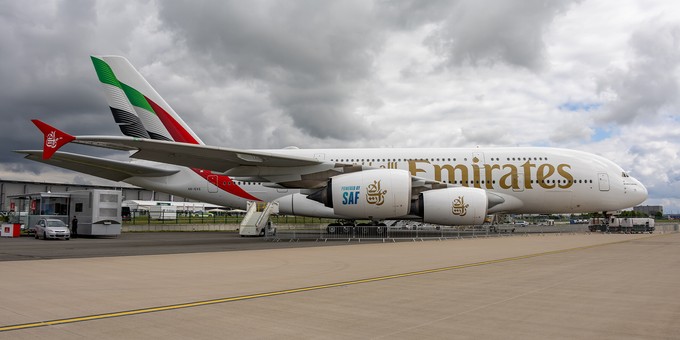 Emirates A380: Weniger rar, dafür groß.