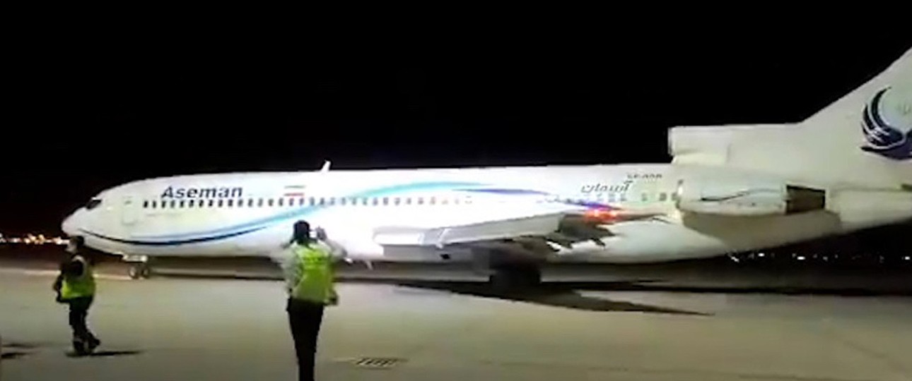 Die Boeing 727 EP-ASB auf ihrem letzten Flug am 13. Januar 2019: Iran Aseman erhielt den Jet 1994.