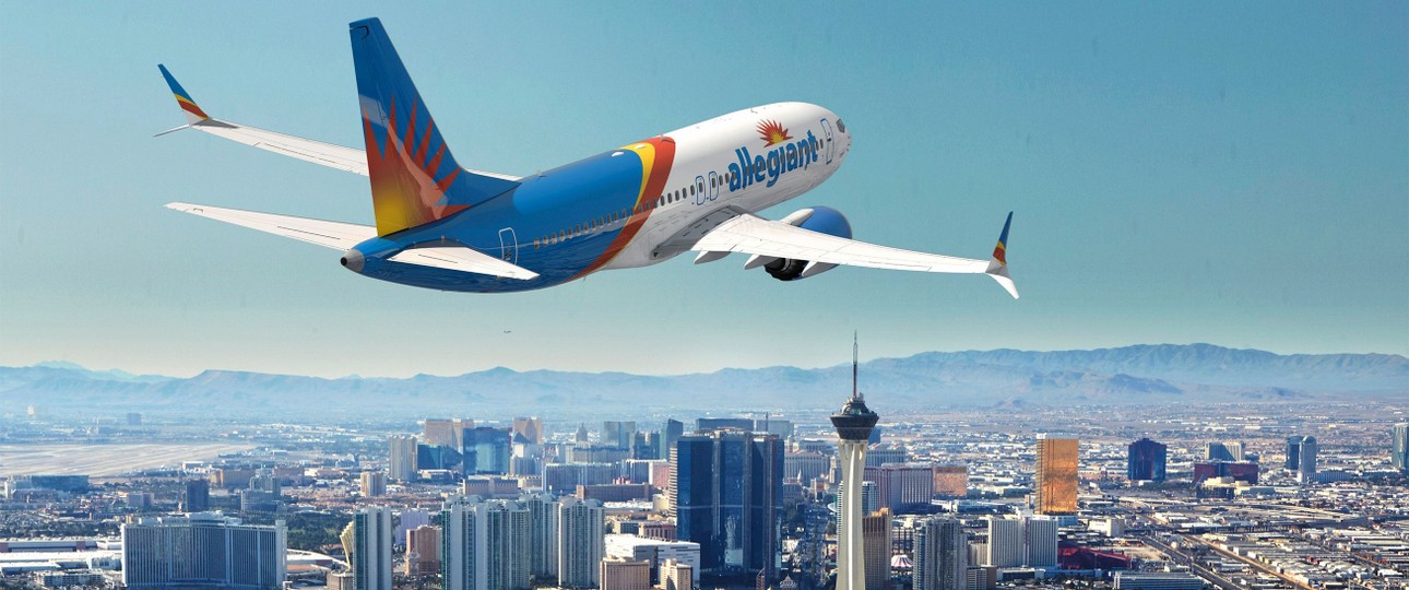 Boeing 737 Max von Allegiant Air über Las Vegas: So soll sie aussehen.
