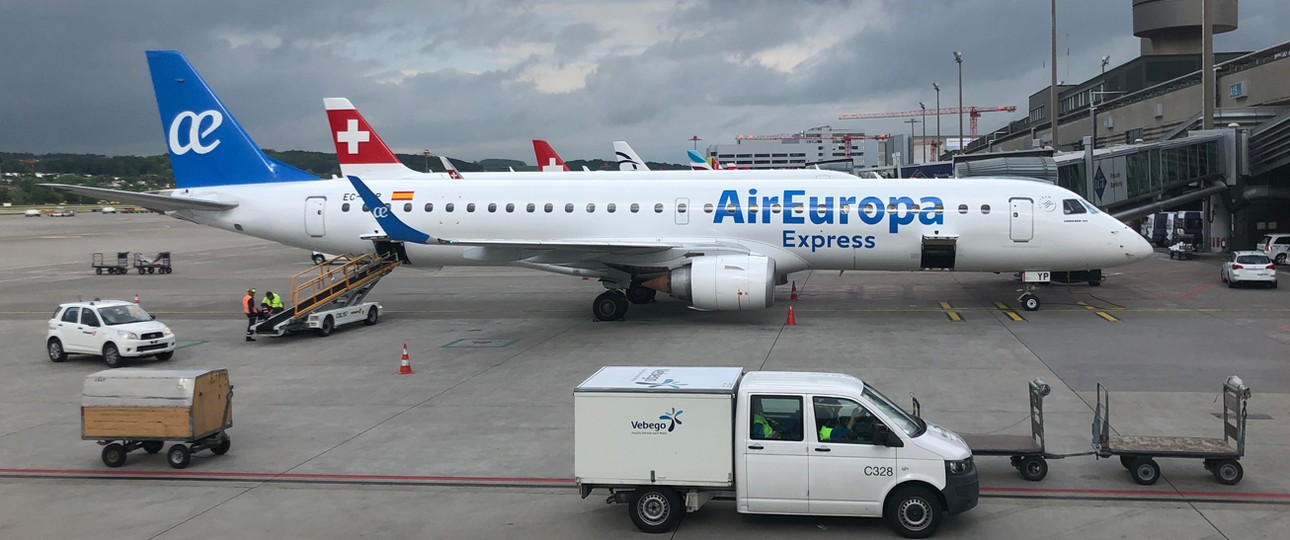 Embraer E190 von Air Europa: Die Fluglinie steuert 69 Ziele an und ist besonders in Südamerika stark.