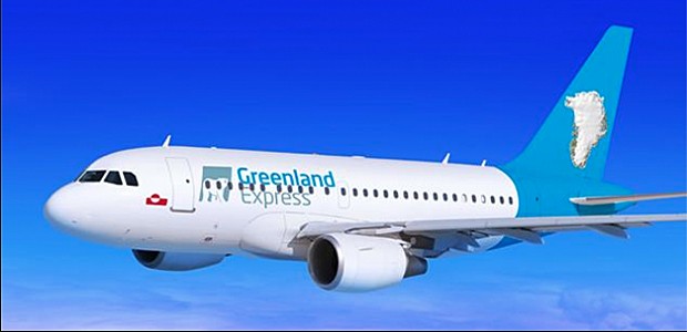 Airbus A318 in den Farben von Greenland Express: Kleine Kapazität.