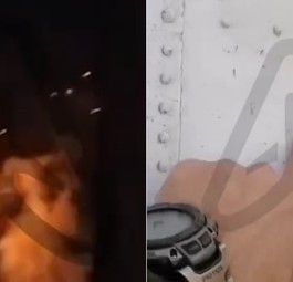 Der Beschuss der Antonov An-2,  ein Einschusloch: Glimpflich ausgegangen.