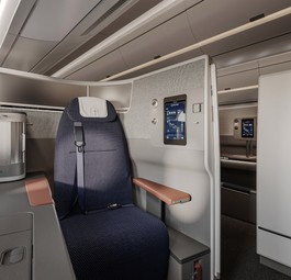 Hier zu sehen: Die Einzel-Suite in der Business Class.