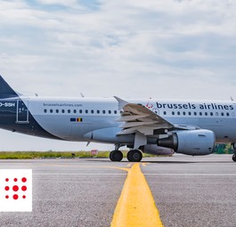 Airbus A319 von Brussels Airlines, neues Logo: «Verankerung in Belgien».