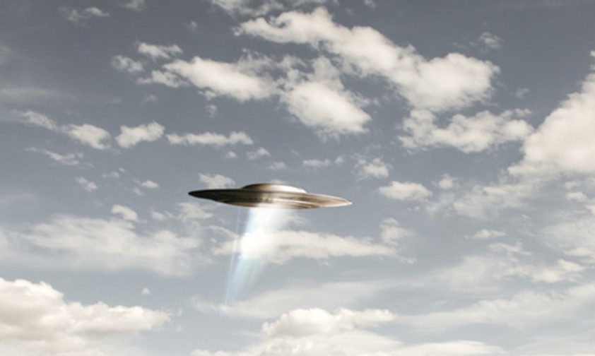 Zeichnung eines Ufos: Der Airbus-Pilot sah etwas an ihm vorbei flitzen.