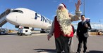 Airbus A350 von Finnair in Melbourne: Der Weihnachtsmann fliegt selbstverständlich mit der finnischen Nationalairline nach Australien.