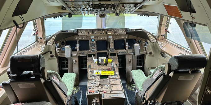 Das Cockpit der G-BYGC ist noch intakt.