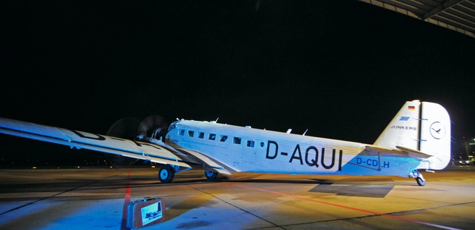 Junkers Ju-52: Das historische Kennzeichen D-AQUI ist als Marke eingetragen.