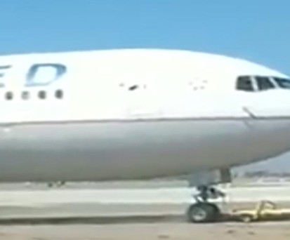 Die wegrollende Boeing 767: Niemand wurde verletzt.