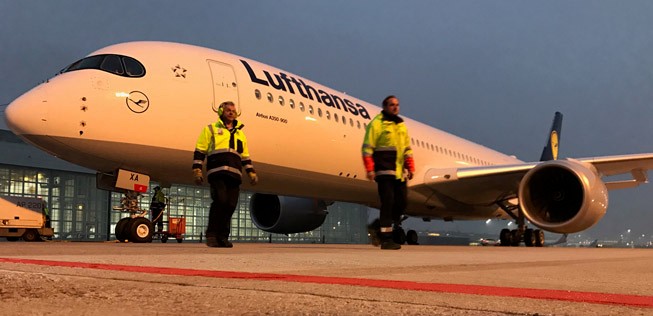 Lufthansa hat insgesamt 25 A350-900 bestellt, 10 davon werden in München stationiert.