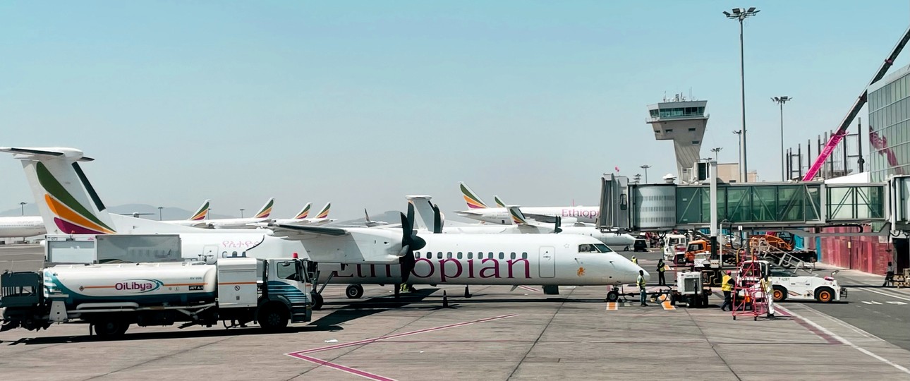 Flugzeuge am Bole International Airport: Der Flughafen ist eng und veraltet.