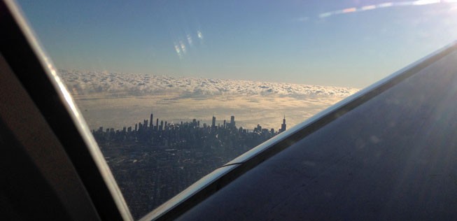 Über Chicago.