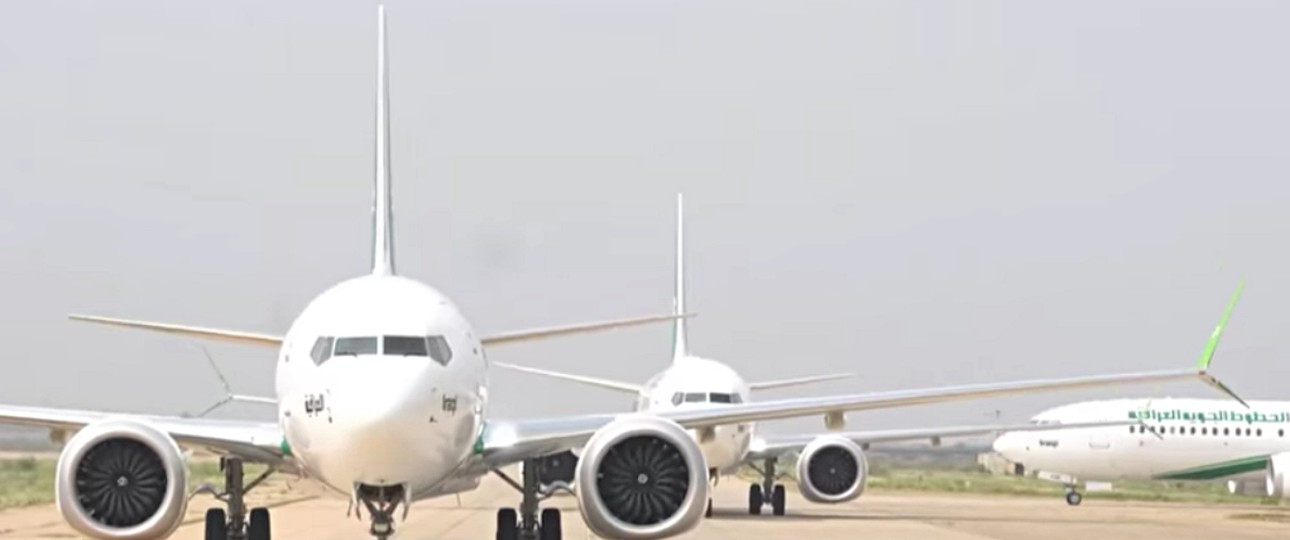 In Baghdad angekommen: Drei Boeing 737 Max von Iraqi Airways.