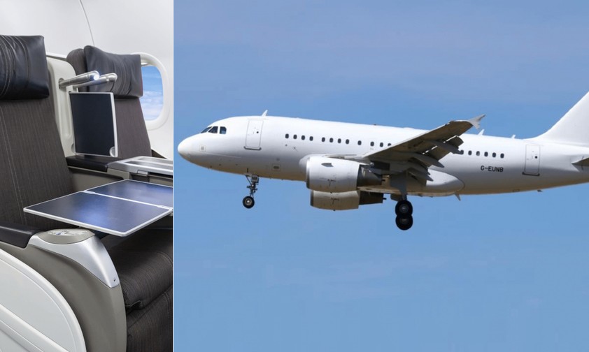 Airbus A318 von Titan Airways: Nur 32 Sitze.